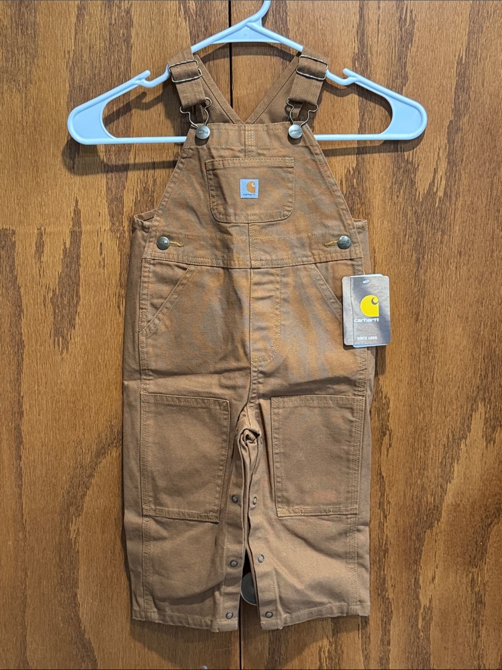 Carhartt Kids Tan Canvas Overalls